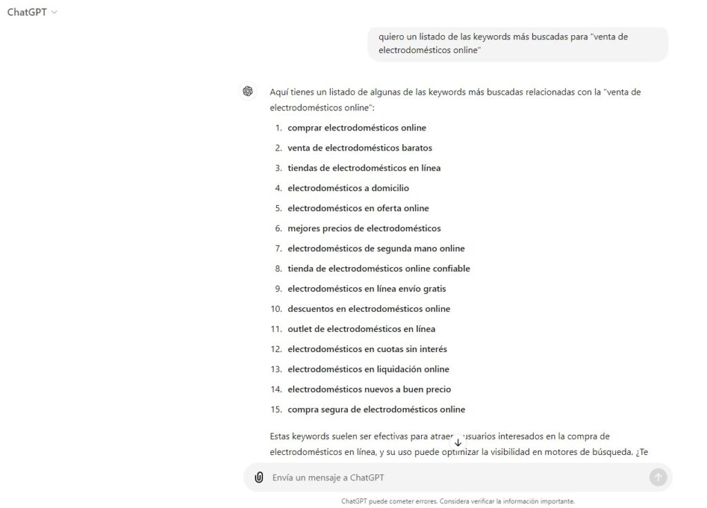 chatgpt keywords mas buscadas